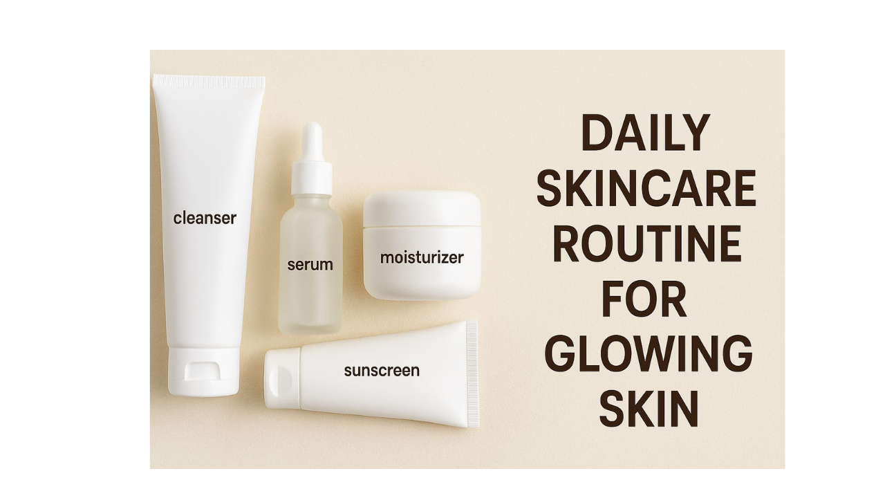 Daily skincare routine for glowing skin
