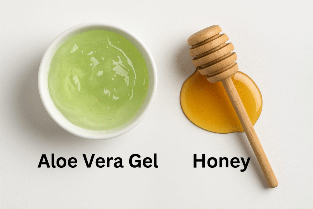 Aloe vera and honey are part of every best winter face packs for dry and sensitive skin because they repair the barrier.